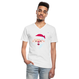 Men's V-Neck T-Shirt"SantaHead 5 freexmas17mnr" - blanco