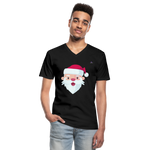 Men's V-Neck T-Shirt"SantaHead 5 freexmas17mnr" - negro