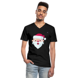 Men's V-Neck T-Shirt"SantaHead 5 freexmas17mnr" - negro