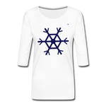 Women's Premium 3/4-Sleeve T-Shirt "snowflake - blanco