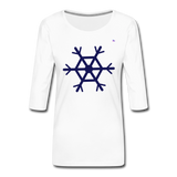 Women's Premium 3/4-Sleeve T-Shirt "snowflake - blanco