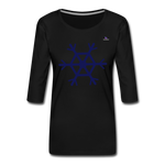 Women's Premium 3/4-Sleeve T-Shirt "snowflake - negro