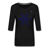 Women's Premium 3/4-Sleeve T-Shirt "snowflake - negro