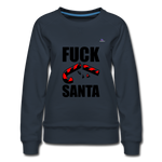 Women's Premium Sweatshirt "fuck santa" - azul marino