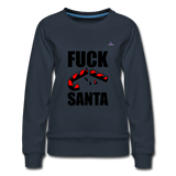 Women's Premium Sweatshirt "fuck santa" - azul marino