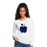 Women's Premium Longsleeve Shirt "apple" - blanco