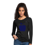 Women's Premium Longsleeve Shirt "apple" - negro