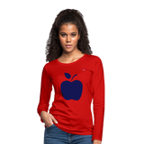 Women's Premium Longsleeve Shirt "apple" - rojo