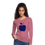 Women's Premium Longsleeve Shirt "apple" - malva