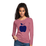 Women's Premium Longsleeve Shirt "apple" - malva