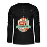 Henley long-sleeved shirt "London" - negro