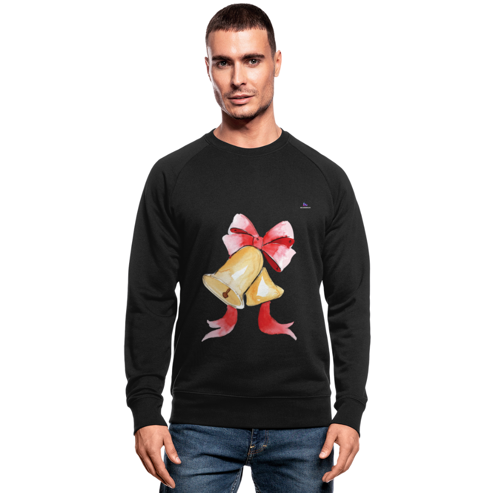 Men's Organic Sweatshirt  "ChristmasBells" - negro