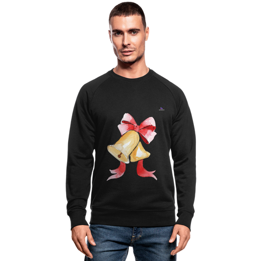 Men's Organic Sweatshirt  "ChristmasBells" - negro