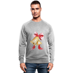 Men's Organic Sweatshirt  "ChristmasBells" - gris jaspeado