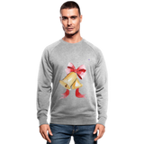 Men's Organic Sweatshirt  "ChristmasBells" - gris jaspeado