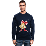 Men's Organic Sweatshirt  "ChristmasBells" - azul marino