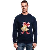 Men's Organic Sweatshirt  "ChristmasBells" - azul marino