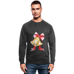 Men's Organic Sweatshirt  "ChristmasBells" - carbón salpicado