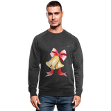 Men's Organic Sweatshirt  "ChristmasBells" - carbón salpicado