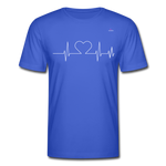 Men's T-Shirt Bella + Canvas "ECG heart" - azul intenso