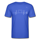 Men's T-Shirt Bella + Canvas "ECG heart" - azul intenso