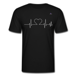 Men's T-Shirt Bella + Canvas "ECG heart" - negro