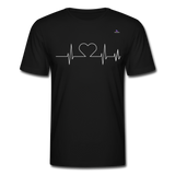 Men's T-Shirt Bella + Canvas "ECG heart" - negro