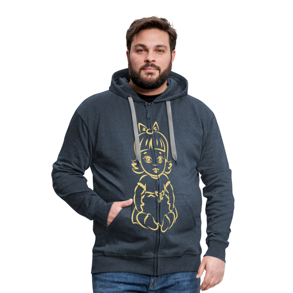 Men's Premium Hooded Jacket "Puppet" - azul vaquero
