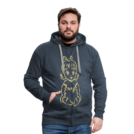 Men's Premium Hooded Jacket "Puppet" - azul vaquero