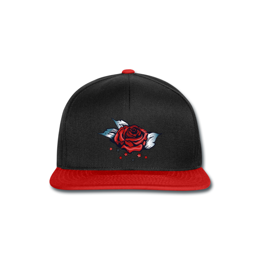 Snapback Cap "Rose" - negro/rojo