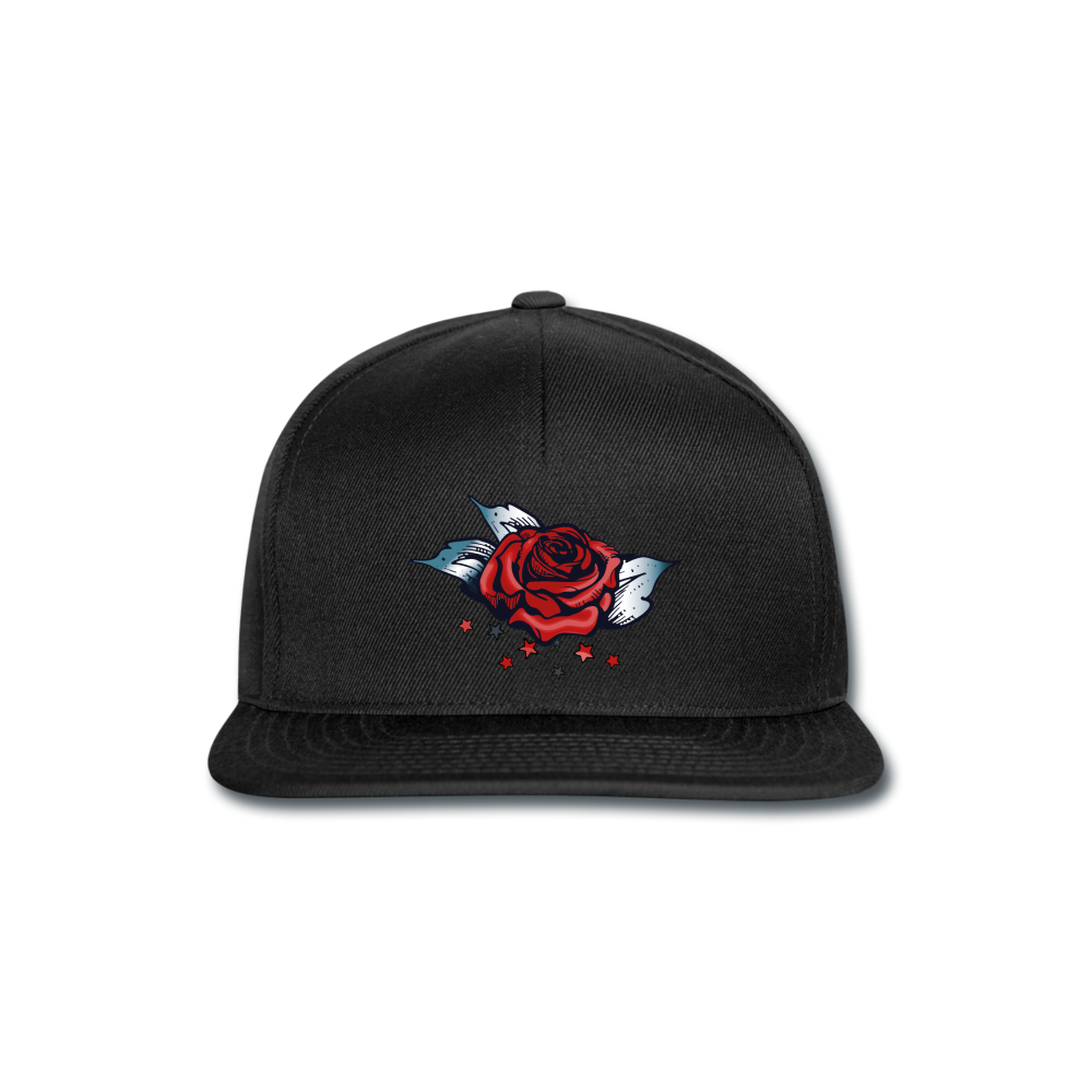 Snapback Cap "Rose" - negro/negro