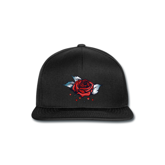 Snapback Cap "Rose" - negro/negro
