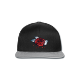 Snapback Cap "Rose" - negro/gris