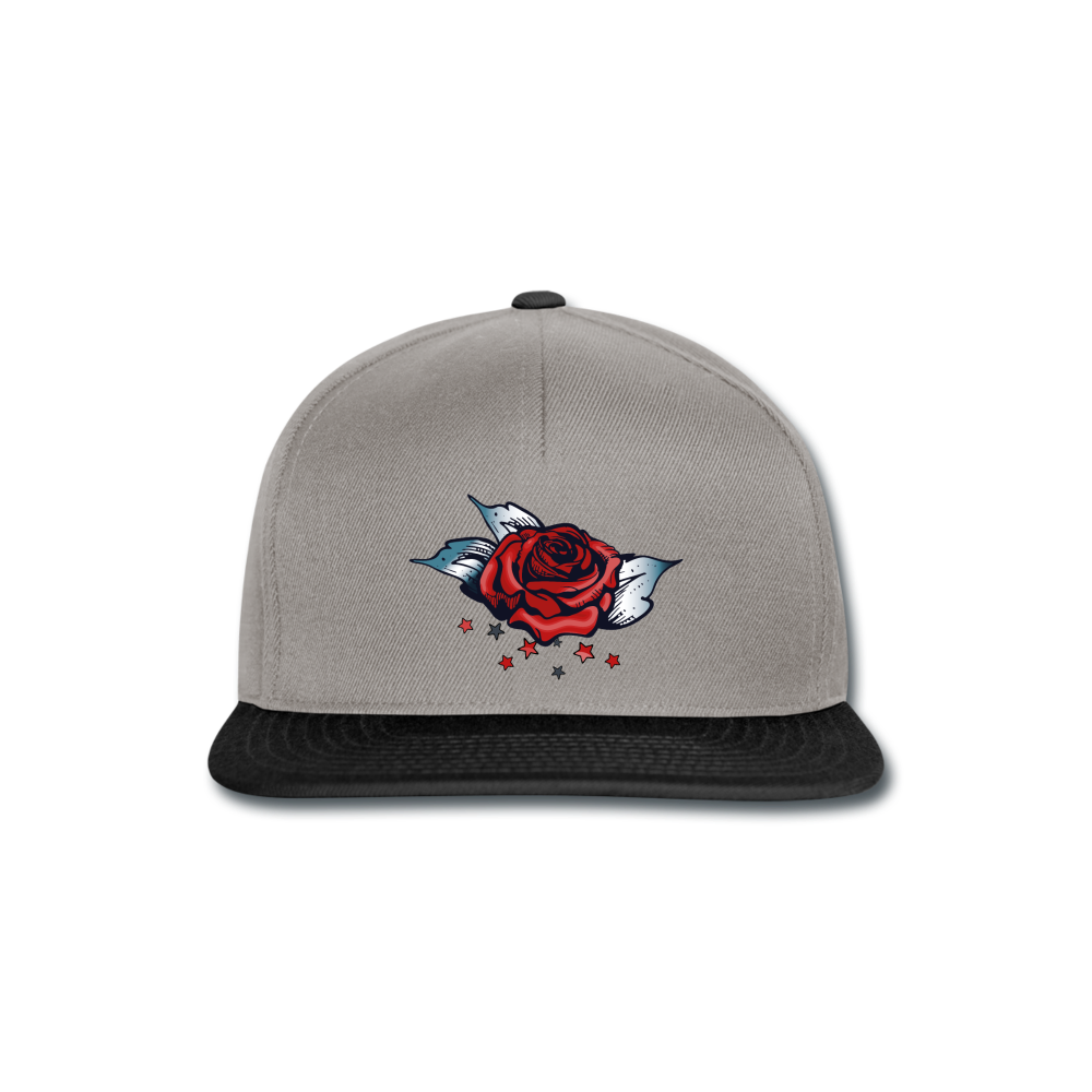 Snapback Cap "Rose" - gris grafito/negro