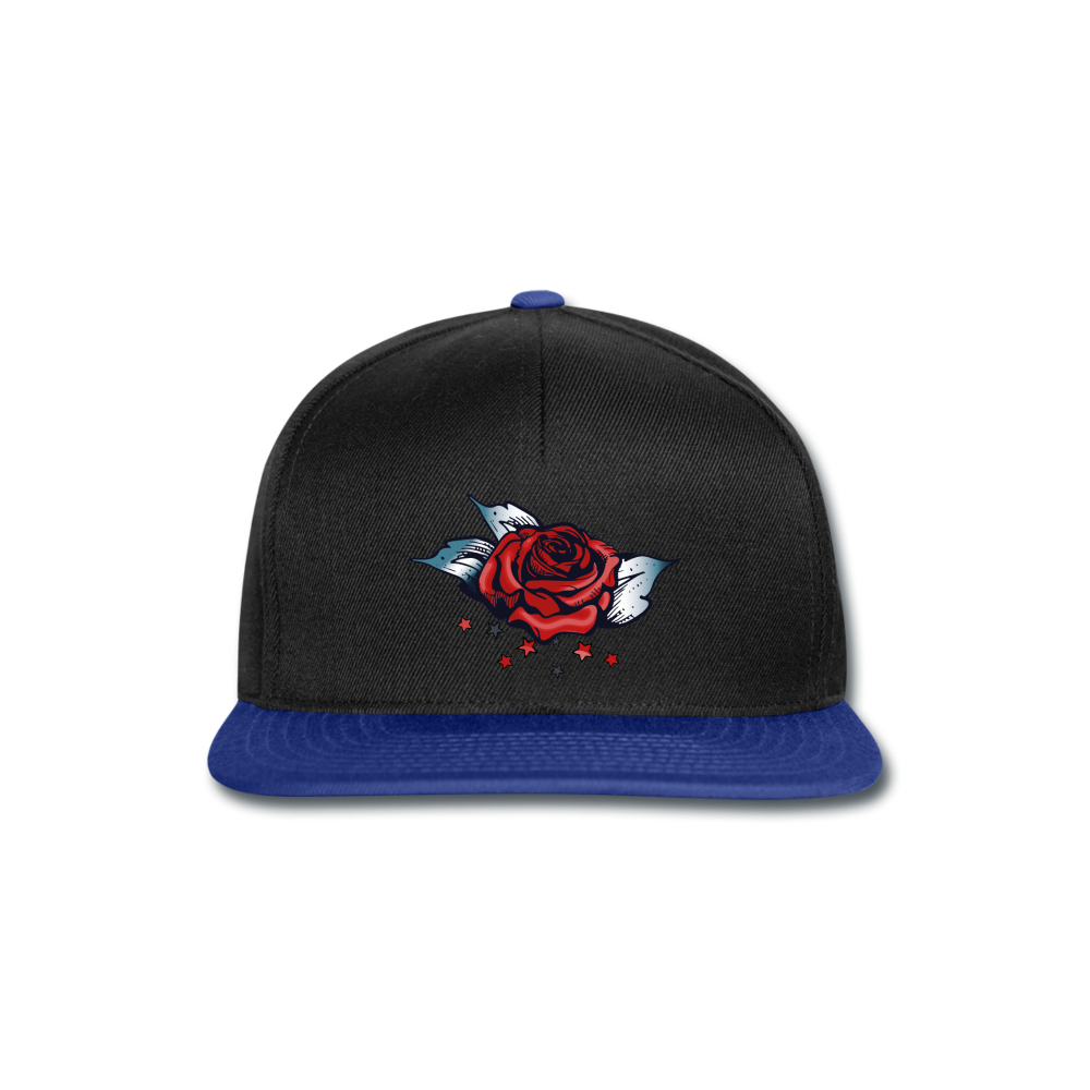 Snapback Cap "Rose" - negro/azul intenso