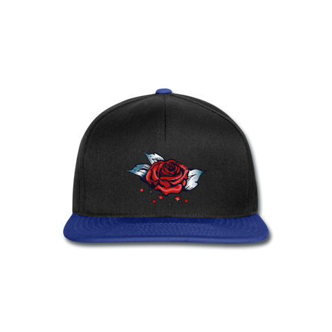 Snapback Cap "Rose" - negro/azul intenso