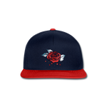 Snapback Cap "Rose" - azul marino/rojo