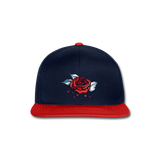 Snapback Cap "Rose" - azul marino/rojo