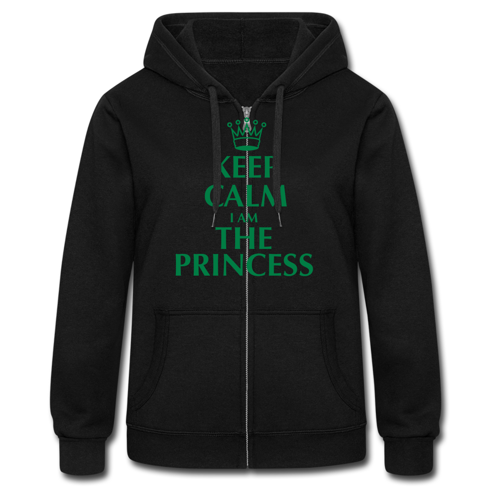 Women's Heavyweight Hooded Jacket"princess" - negro