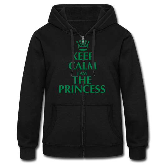 Women's Heavyweight Hooded Jacket"princess" - negro