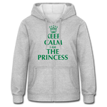 Women's Heavyweight Hooded Jacket"princess" - gris jaspeado