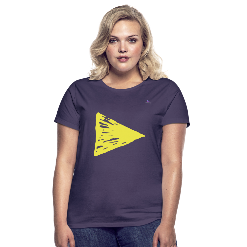 Women's T-Shirt "arrow" - púrpura oscuro