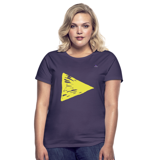 Women's T-Shirt "arrow" - púrpura oscuro