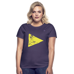 Women's T-Shirt "arrow" - púrpura oscuro