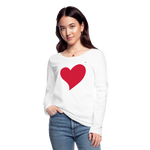 Women's Organic Longsleeve Shirt by Stanley & Stella "Heart " - blanco