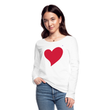 Women's Organic Longsleeve Shirt by Stanley & Stella "Heart " - blanco