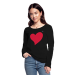 Women's Organic Longsleeve Shirt by Stanley & Stella "Heart " - negro