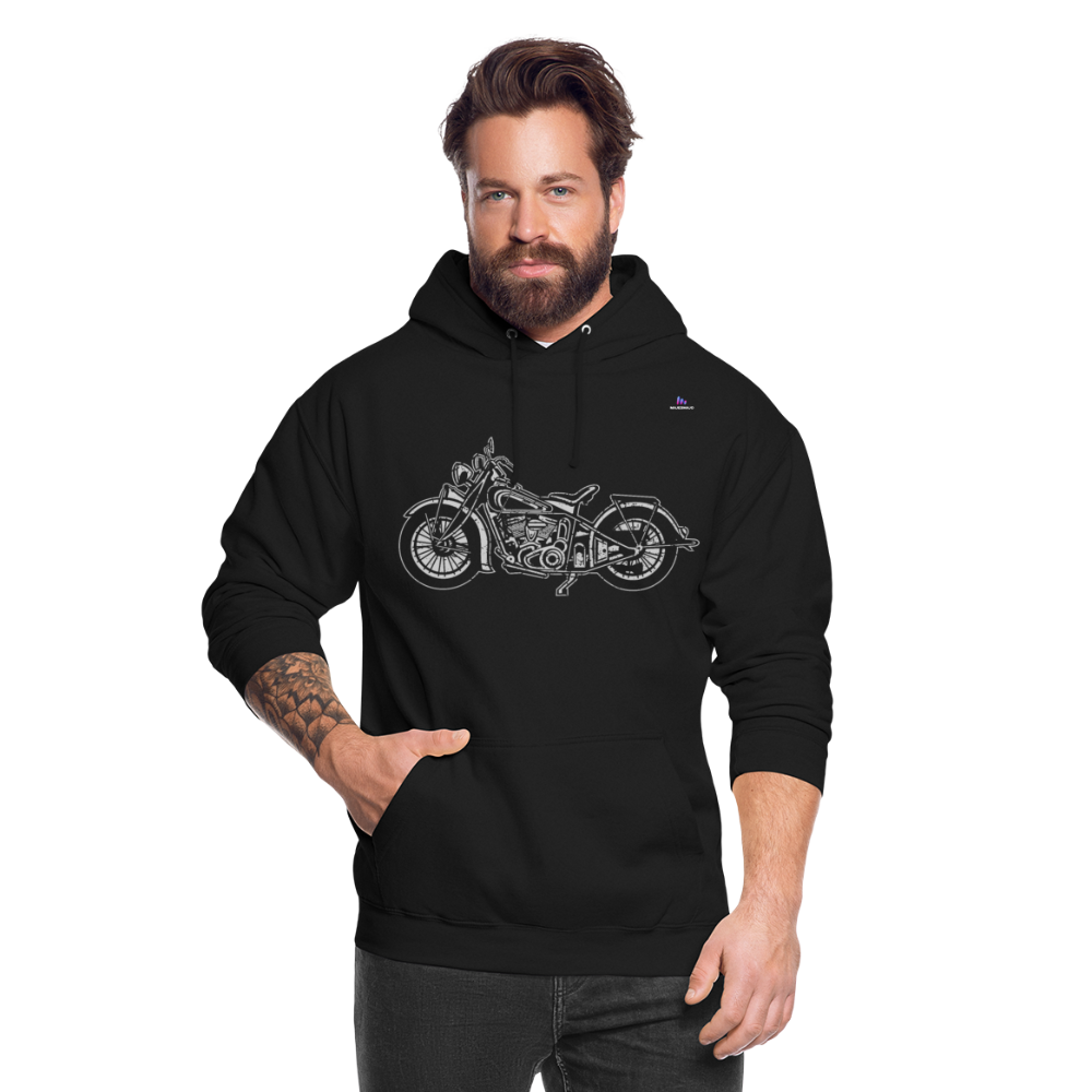 Unisex Hoodie "motorbike" - negro