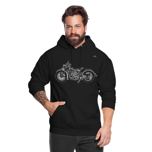 Unisex Hoodie "motorbike" - negro