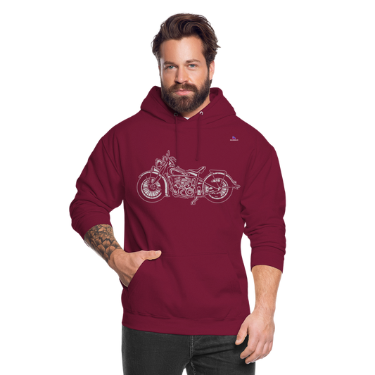 Unisex Hoodie "motorbike" - rojo bordeaux
